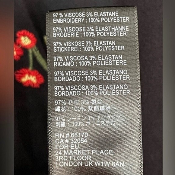 Anthropologie Parvati Floral Boho Embroidered Top Size Medium - Picture 14 of 15